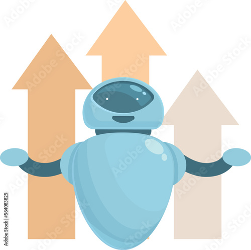 Trade bot icon cartoon vector. Money school. Training job