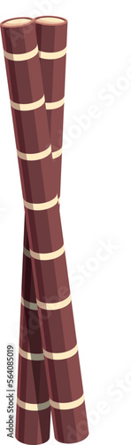 Food wafer rolls icon cartoon vector. Stick roll. Candy cookie