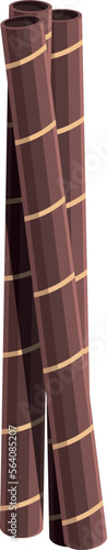 Tube dessert icon cartoon vector. Wafer stick. Straw cookie