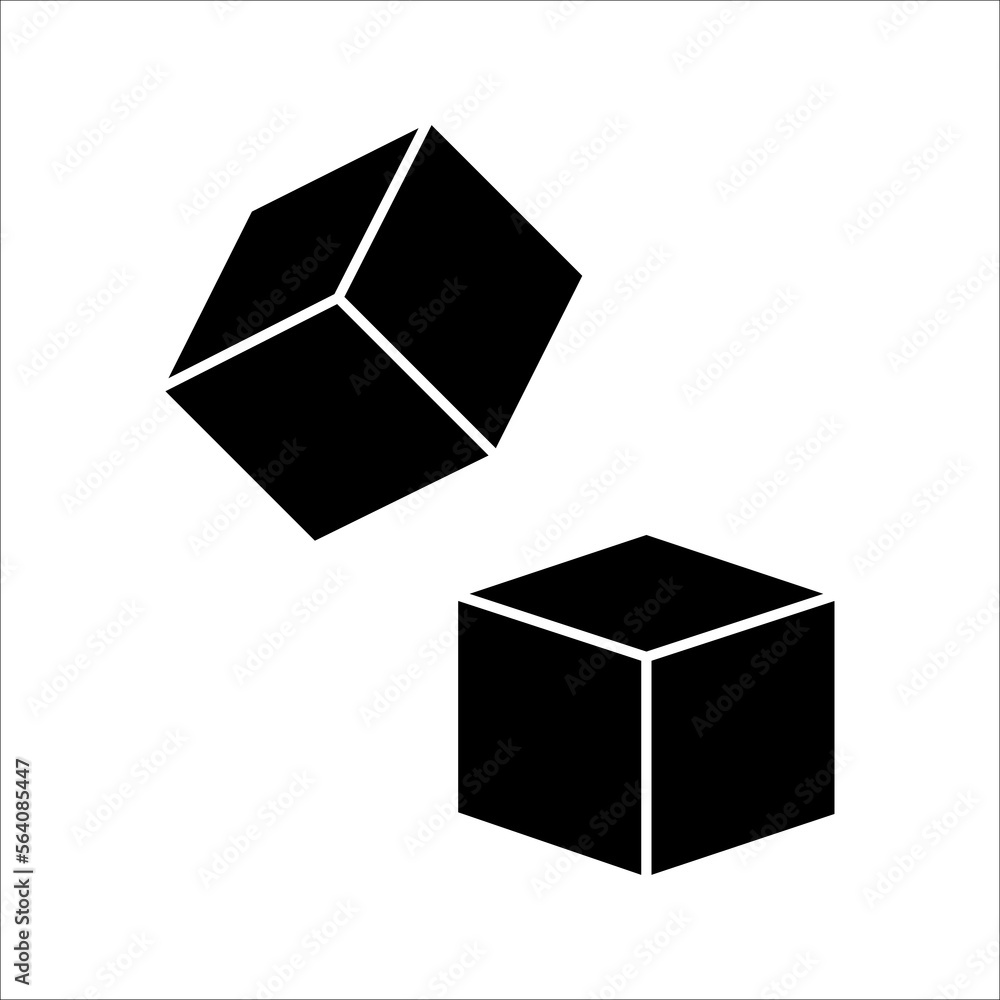 Cube icon. In Trendy Design Vector. Vector illustration on a white background. Cube icon. In Trendy Design Vector. Vector illustration on a white background.