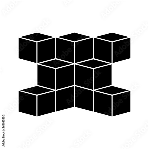 Cube icon. In Trendy Design Vector. Vector illustration on a white background.