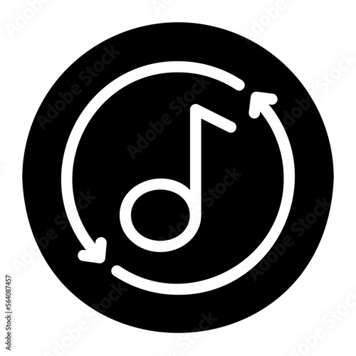 repeat once glyph icon