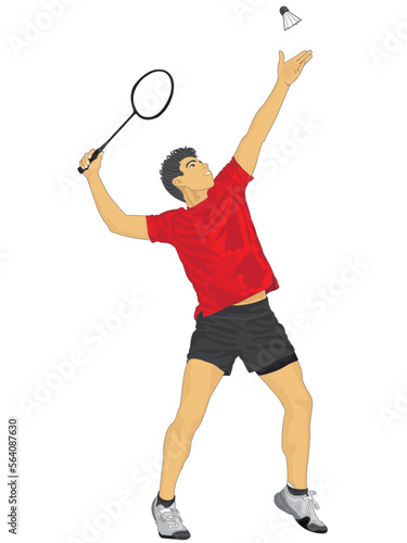 badminton player in a flat design © DUSIT