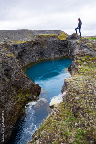 Sigoldufoss Waterfall in Landmannalaugar region, Southern Iceland photo