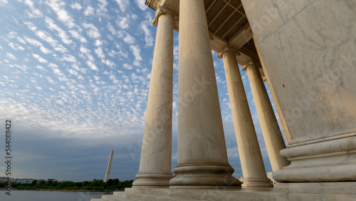 Jefferson Memorial from Back in Washington, DC Afternoon Sun Timelapse