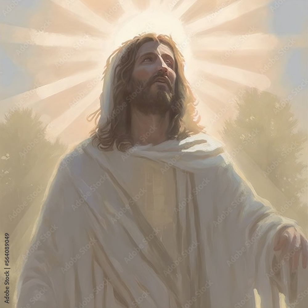 Transfiguration of Jesus, generative AI Stock Illustration | Adobe Stock