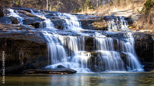 Flowing waterfall in the forest