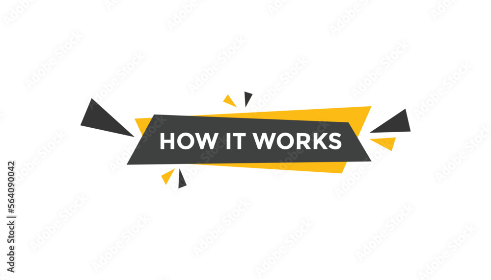 How it works button web banner templates. Vector Illustration
How it works button web banner templates. Vector Illustration