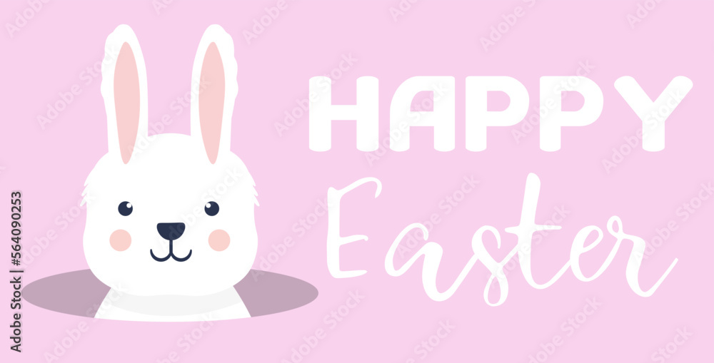 Easter Bunny.Happy Easter Banner.Vector Illustration Easter Bunny.Happy Easter Banner.Vector Illustration