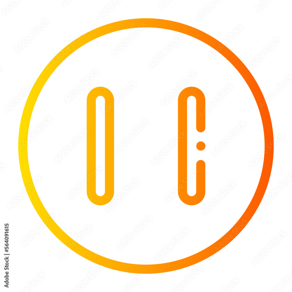 pause button gradient icon pause button gradient icon