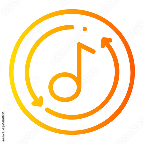 repeat once gradient icon