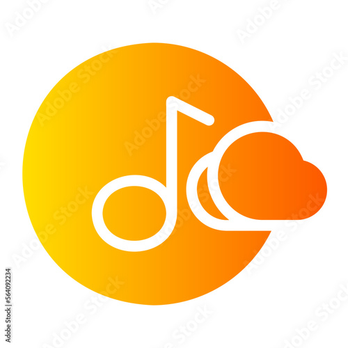 online music gradient icon