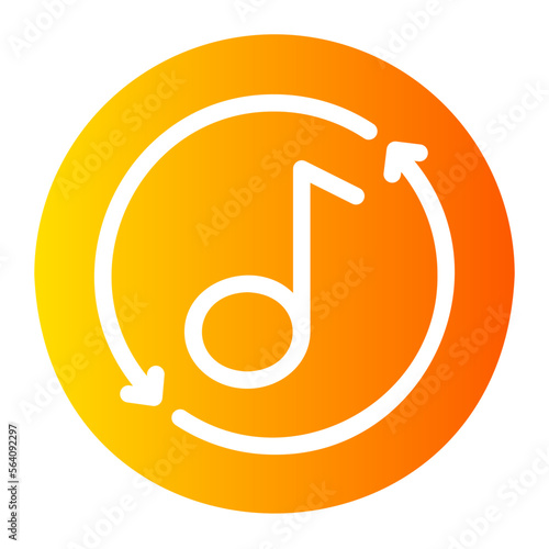 repeat once gradient icon