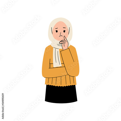 Confused muslim woman