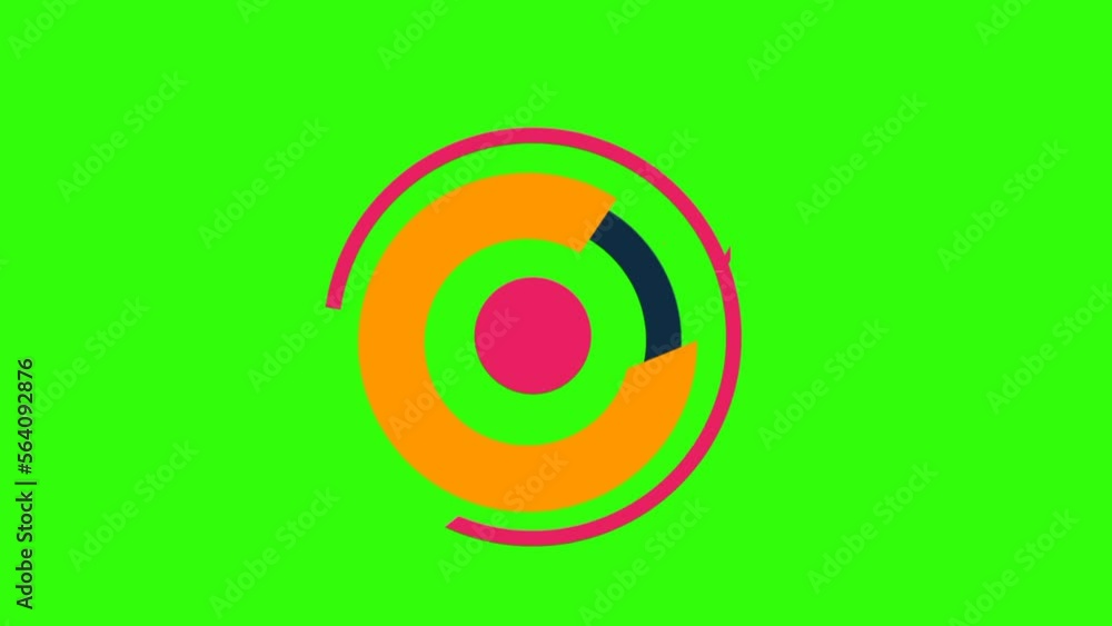 75% pie chart infographic animated design isolated on green background. 75% pie chart infographic animated design isolated on green background.
