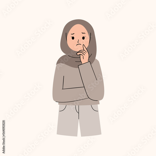 Confused muslim woman