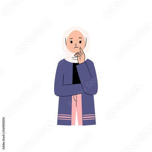 Confused muslim woman