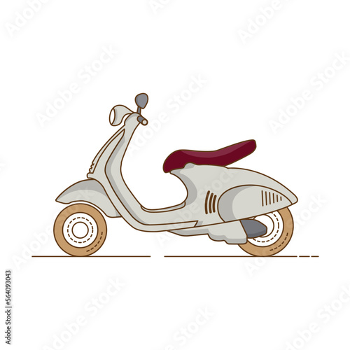 scooter on a white background photo
