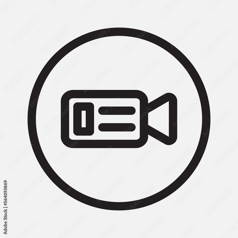 Video recorder icon in line style about camera, use for website mobile app presentation Video recorder icon in line style about camera, use for website mobile app presentation
