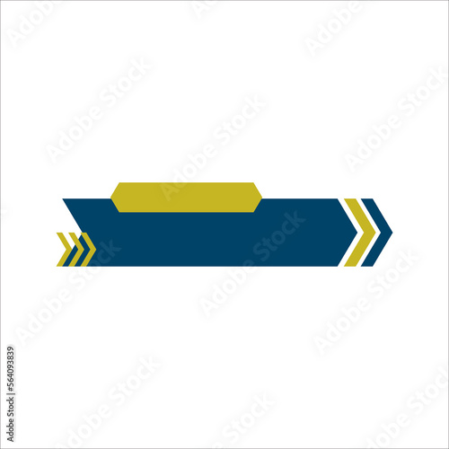 Blue and Gold Flat Lower Third