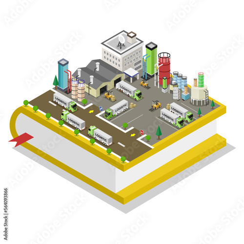 Factory 3d isometric vector design