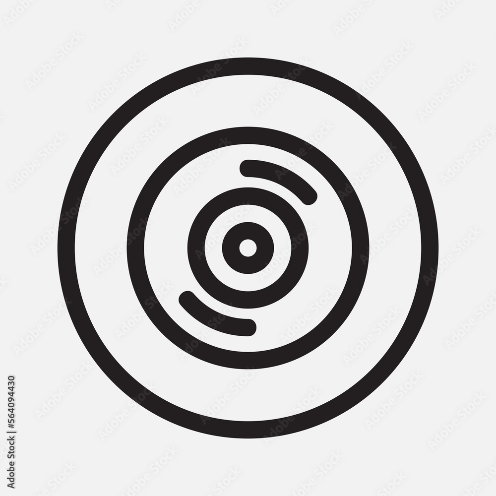 Lens icon in line style about camera, use for website mobile app presentation Lens icon in line style about camera, use for website mobile app presentation