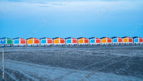 Wildwood New Jersey NJ ocean beach vacation, dusk twilight night, colorful, beach, sand, landscape