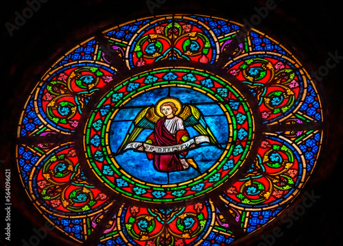 Angel Stained Glass Notre Dame de Nice Church Nice France