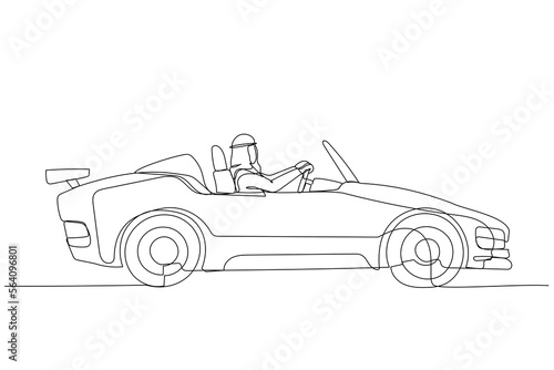 arab man riding car concept of manager ready to drive business into victory