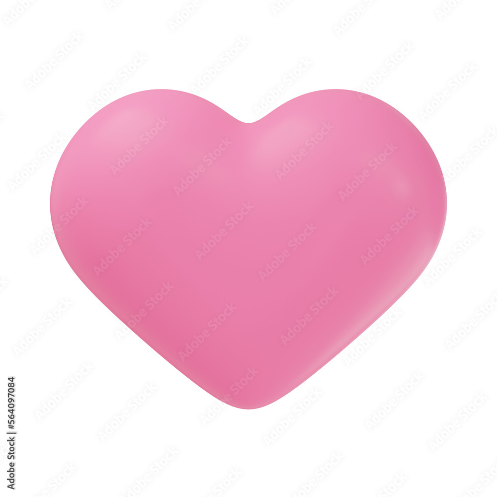 3d render of chunky heart shape
