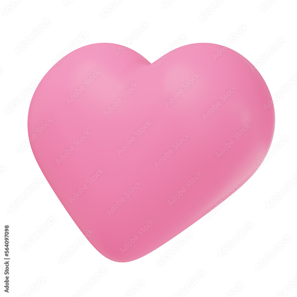 3d render image of chunky heart shape
