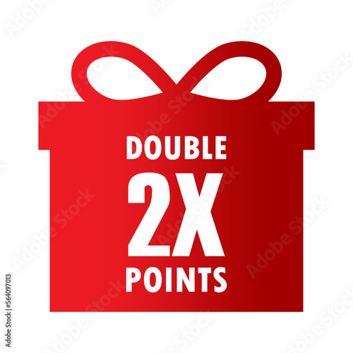 box double points. Card for marketing design. Vector illustration.