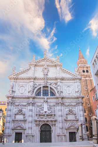 Beautiful view of Chiesa di San Mois in Venice
