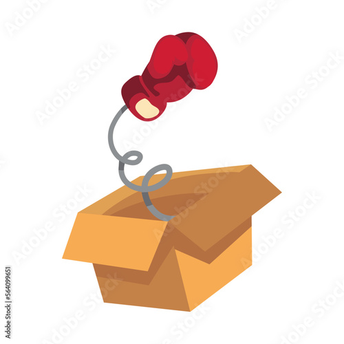 box with a boxing glove