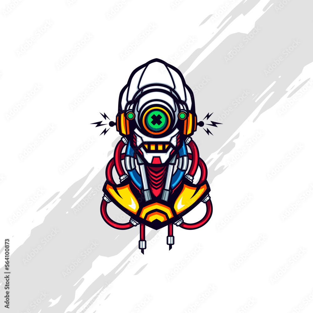 Fototapeta premium Cyberpunk One Eyed Robot