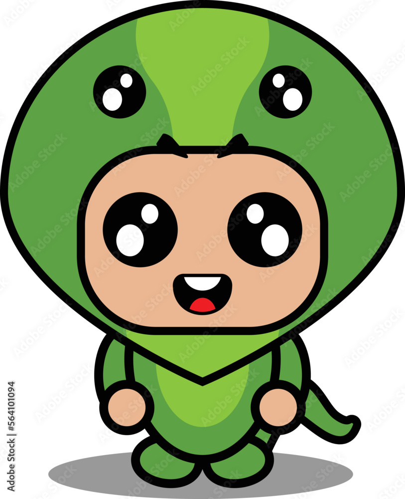 cartoon character vector illustration of cute snake animal mascot costume cartoon character vector illustration of cute snake animal mascot costume