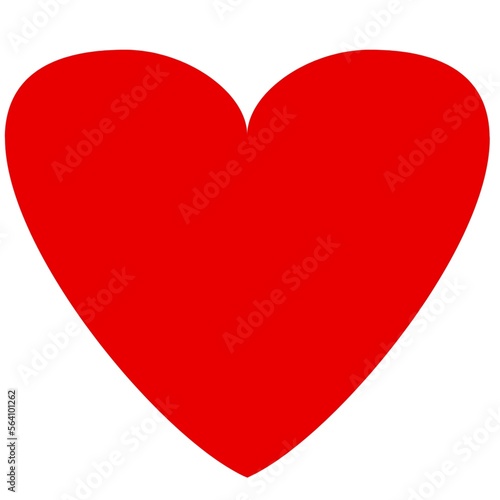 Red heart shape icon 