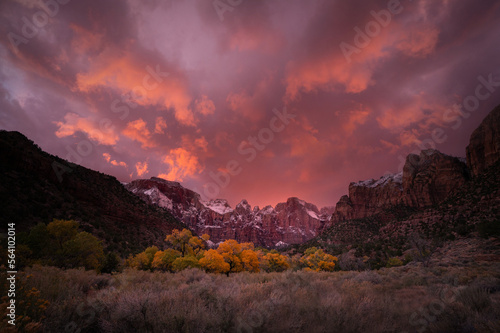 Sunset over Zion National Park