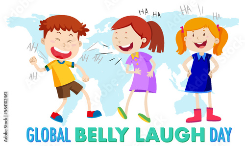 Global belly laugh day logo banner