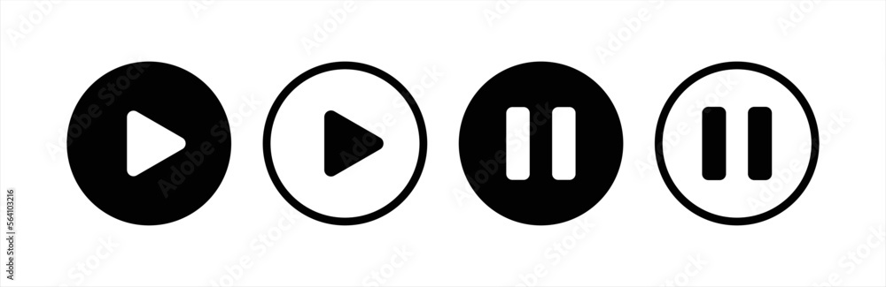 Media player icon. Music player icon. Media player icon PNG. Play and pause buttons sign. Play and pause buttons symbol. Vector illustration. Media player icon. Music player icon. Media player icon PNG. Play and pause buttons sign. Play and pause buttons symbol. Vector illustration.