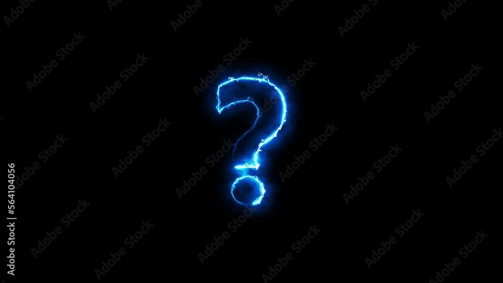 Question Mark with Neon, ask sign, faq mark - obrazy, fototapety, plakaty 