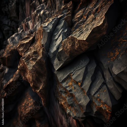 Rough Rock Textured Background (generative AI)