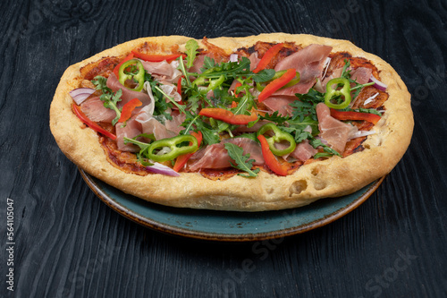 Italian Pizza on plate with...