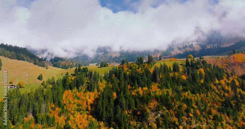 Aerial view of the beautiful Swiss nature in Switzerland Aerial view of the beautiful Swiss nature in Switzerland