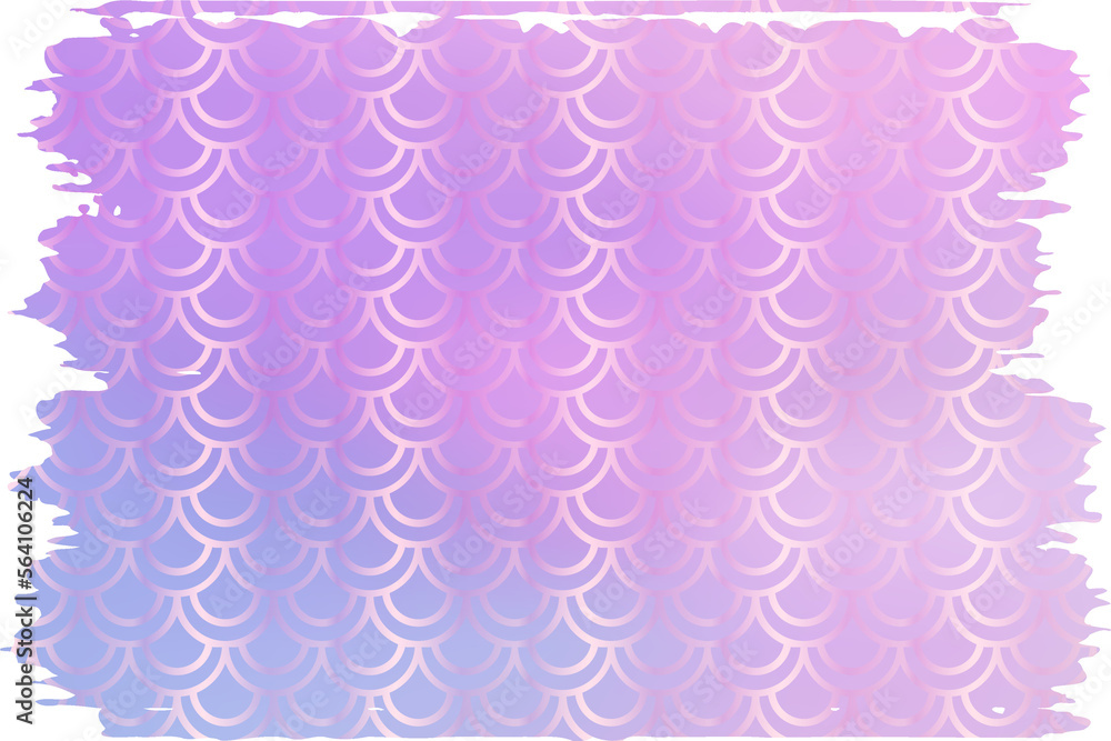 Brush background with gradient pink color mermaid scales pattern