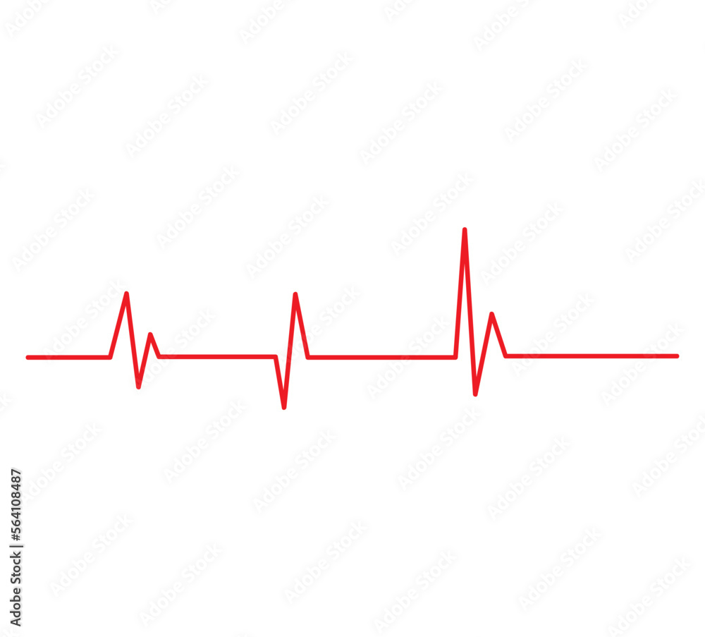 Heart beat pulse line design. Heartbeat electrocardiogram on white background. Heart beat pulse line design. Heartbeat electrocardiogram on white background.