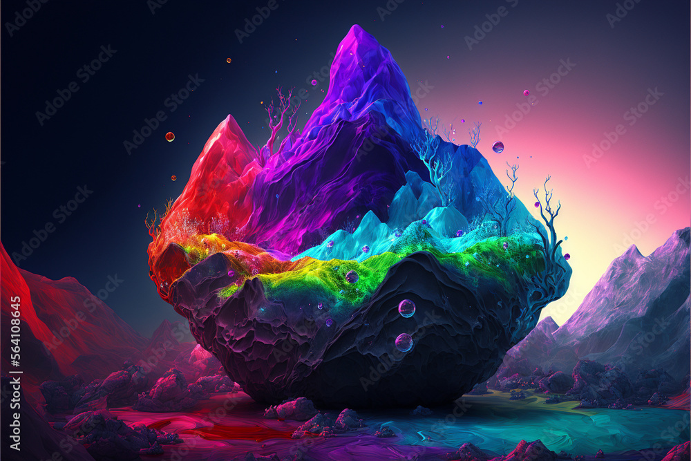 Obraz premium Fantasy beautiful art colourful rgb