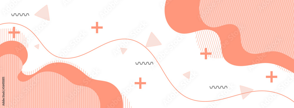 modern abstract background with orange pastel color fluid shapes on white background ,minimal poster. ideal for banner, web, header, cover, billboard, brochure, social media, landing page, wallpaper