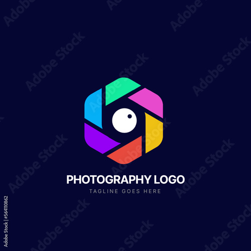 abstract logo design, photography, camera app icon logo