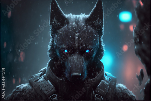 Illustrated Ultra Realistic Werewolf Militant Upgraded In Iron Army - S.W.A.T Outfit | Baby Groot | CyberPunk